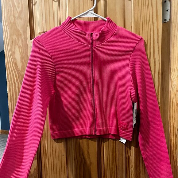 Sommer Ray Hot Pink Cropped Workout Jacket - Picture 1 of 3